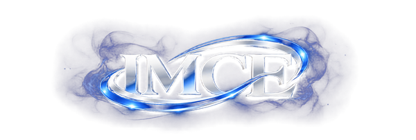 IMCE metallic logo with transparent background