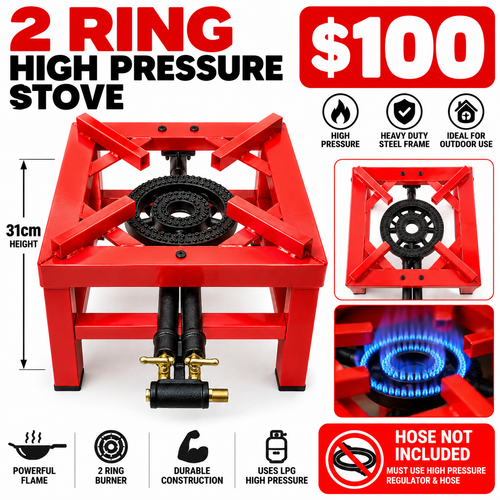 Red 2 ring pressure stove