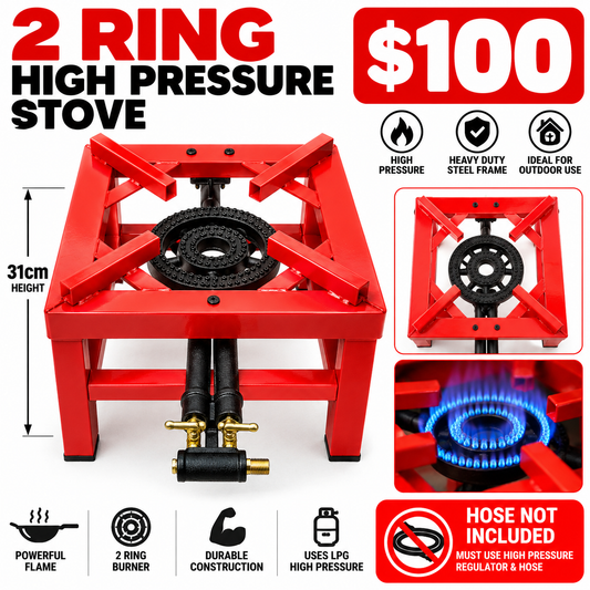 Red 2 ring pressure stove
