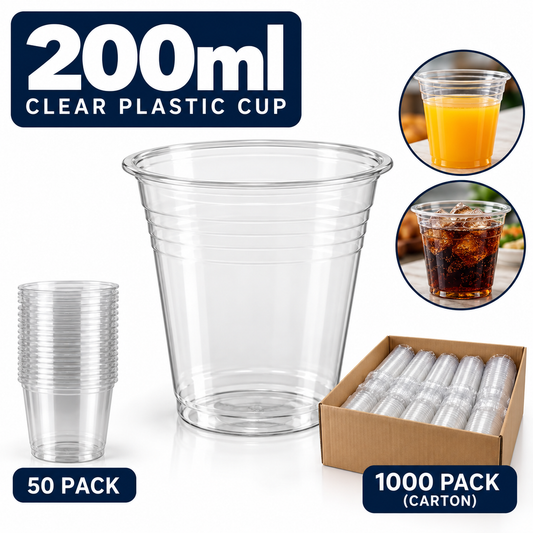 200ml Clear plastic cup