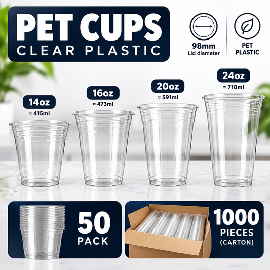 Plastic PET cups
