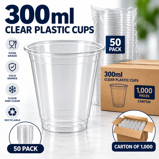 300ml clear plastic cup