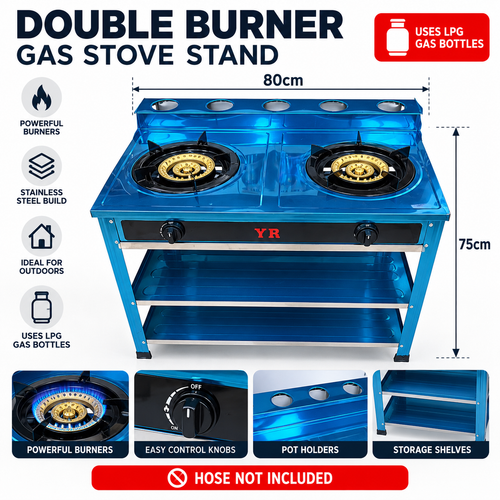 Double burner stand built in gas stove