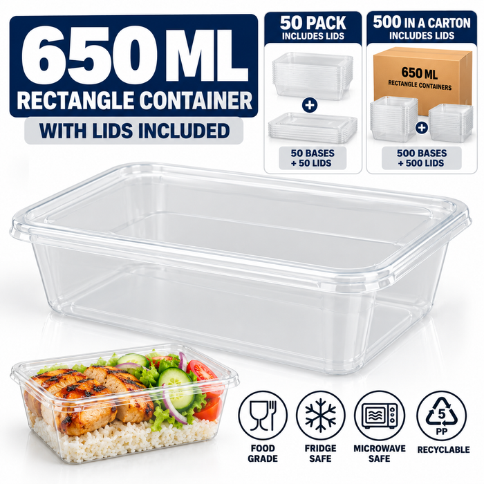 650ml rectangle container