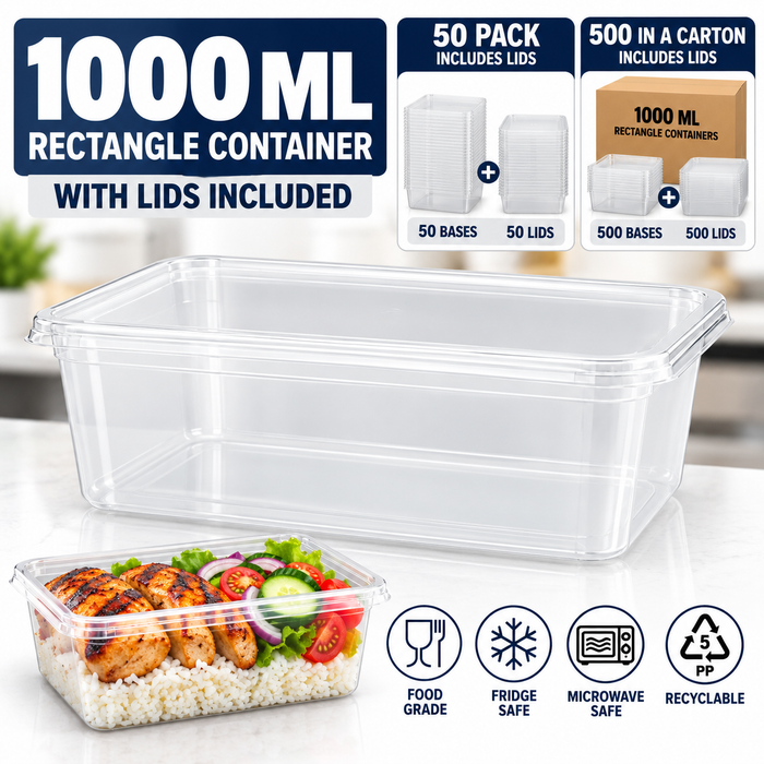 1000ml rectangle container