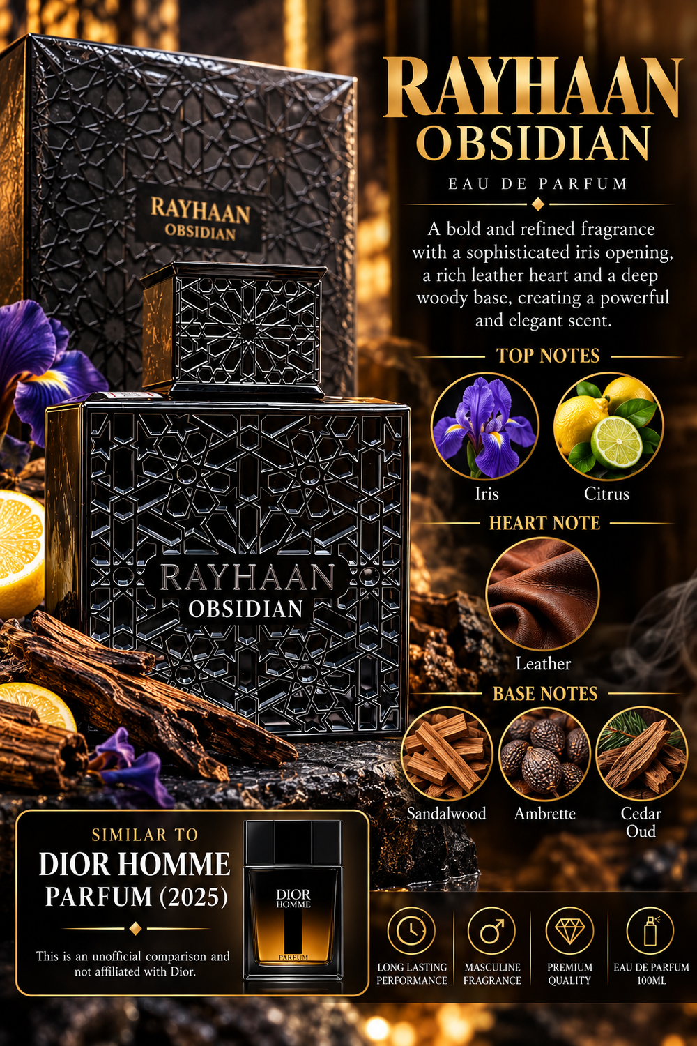 Rayhaan Obsidian Eau de Parfum 100ml