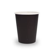 8oz single wall black coffee cup