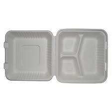 sugarcane 9inch 3 compartment dinnerbox