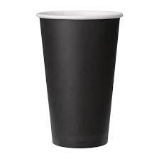 16oz single wall black coffee cup