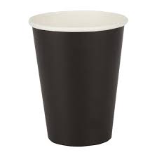 12oz single wall black coffee cup